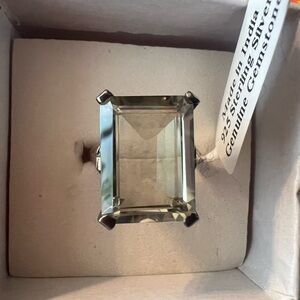 Made in India green925 sterling silver Genuine gemstone Green amethyst size 7